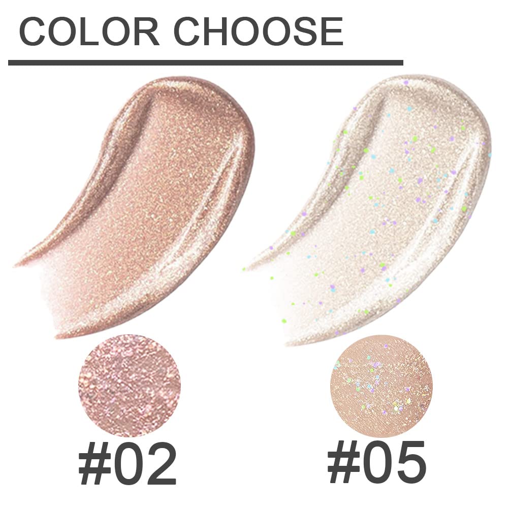 Liquid Sparkling Glitter Eye Shadow Sticks – Crystal Silver Golden Eyeshadow, Eyeliner, Eyelid Shimmer Highlight Makeup, sombra de para ojos,Waterproof Quick-Drying