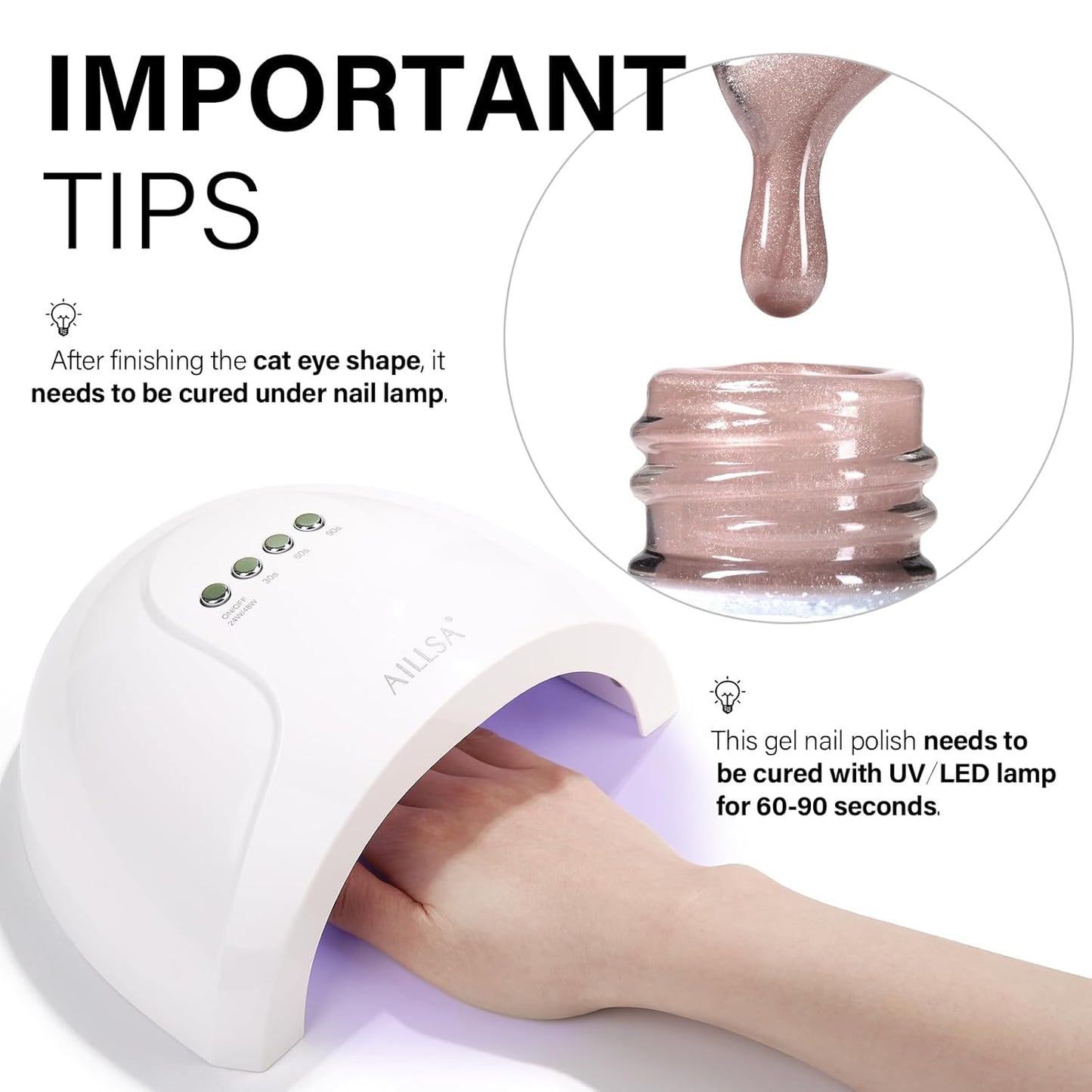 AILLSA Cat Eye Gel Nail Polish Nude Glitter Crystal Polish with Magnet, Glass Sparkle Nail Polish Reflective Shimmer Translucent Jelly Color U V Gel Salon DIY at Home 0.5 OZ GF26