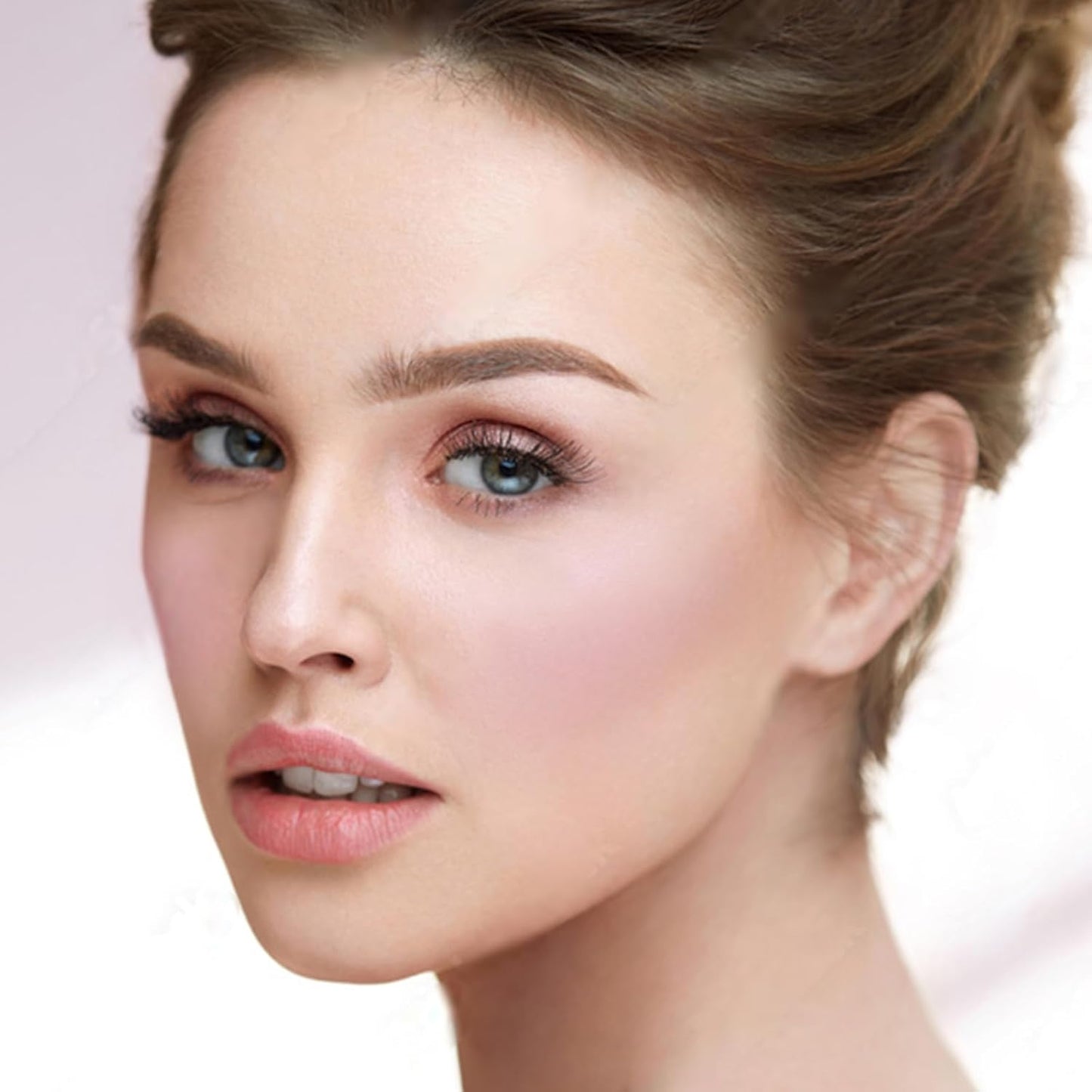 Boobeen Blush Compact for Face, Matte Baked Cream Blush Cheeks Powder Palette Buildable Lightweight Blusher Powder Makeup for a Radiant, Natural Glowing, with Puff