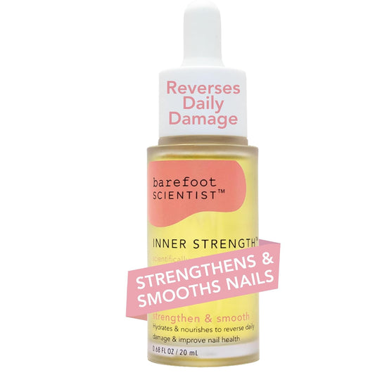 Barefoot Scientist Inner Strength Nail and Cuticle Renewal Drops, Award-Winning Cuticle Oil for Fingernails and Toenails Clear, 20 mL