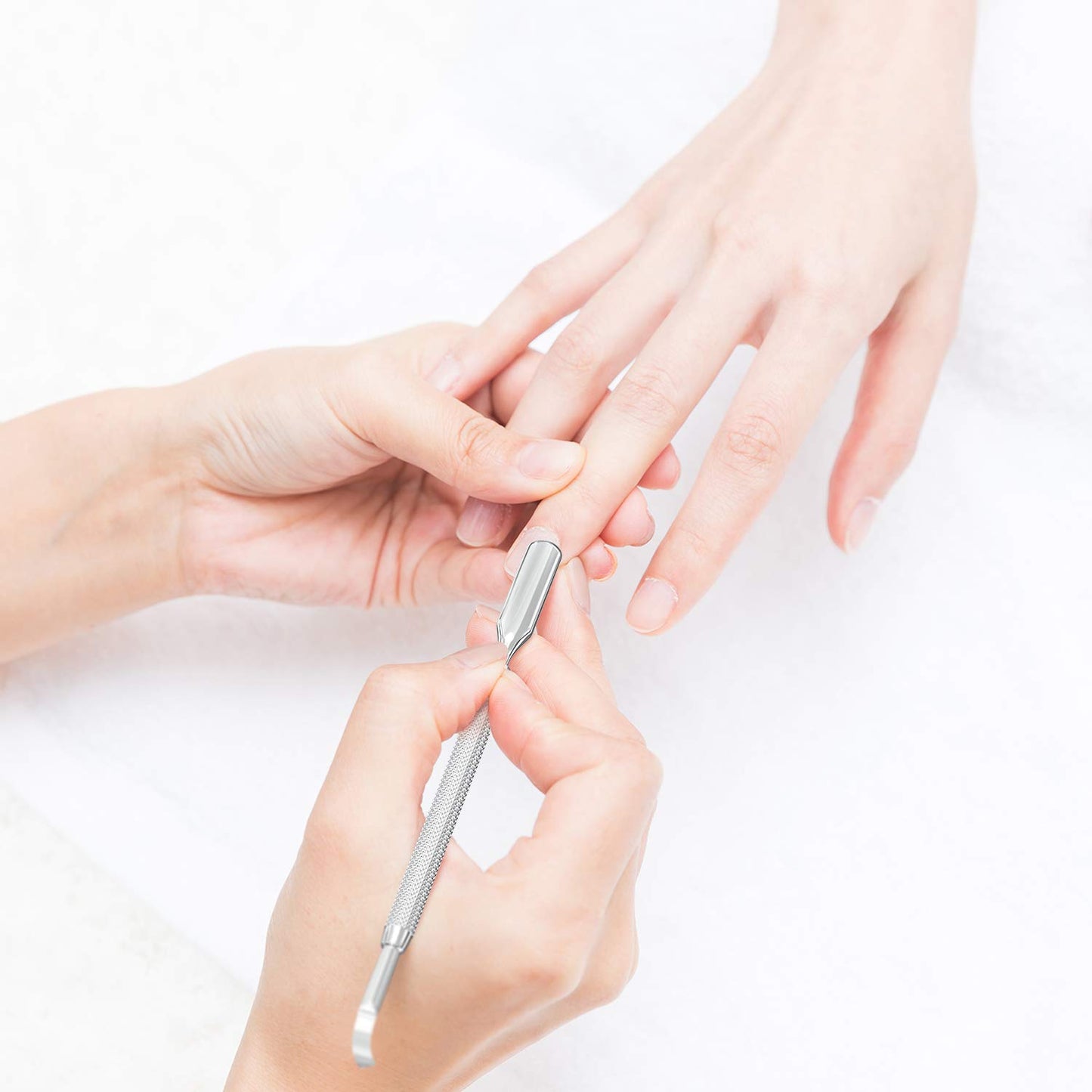 Cuticle Pusher Acetone/Gel/Nail Polish Remover Stainless Steel Professional 3pcs Set Cuticle Scraper Fingernails & Toenails Clean Manicure Tools Cuticle Care for Women&Girl,opove CP-3 (Silver)