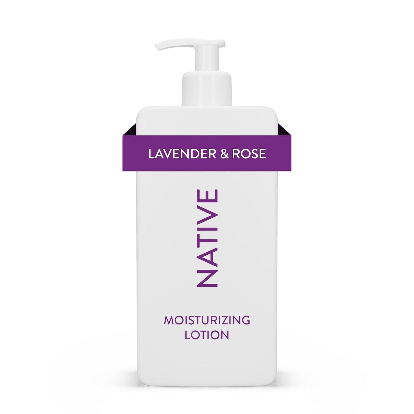 Native Body Lotion Contains Naturally Derived Plant-Based Moisturizers for Women and Men | Restores Dry Skin, Lavender & Rose, 16.5 fl oz