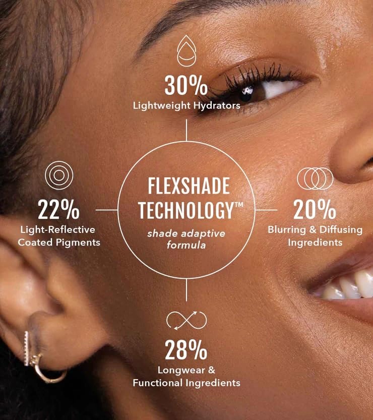 Long-Lasting Lightweight Foundation & Brush Duo | Cruelty-Free, Fragrance-Free, Buildable, Transfer-Proof Makeup (Natural)