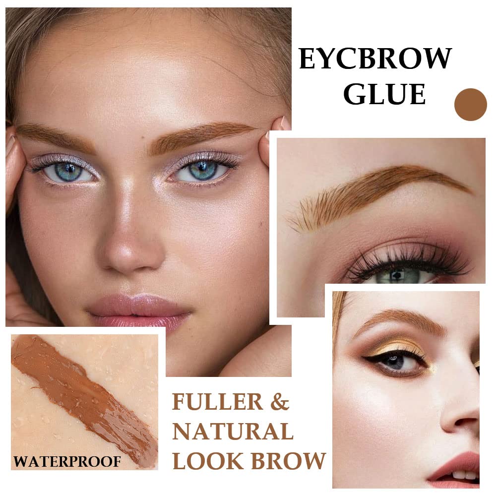 Kaely 2Pcs Thickening Brow Mascara,Tinted Eyebrow Gel Waterproof,Eyebrow Color Makeup,Brow Fast Sculpt,Vegan,Cruelty Free,maquillaje gel para cejas a prueba de agua,03 Auburn