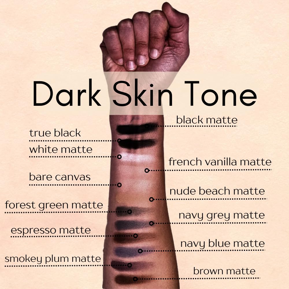 True Black Night Smokey 100 Pure Jet Black Eye Shimmer Pressed Powder Single Eyeshadow; Talc, Paraben & Cruelty Free