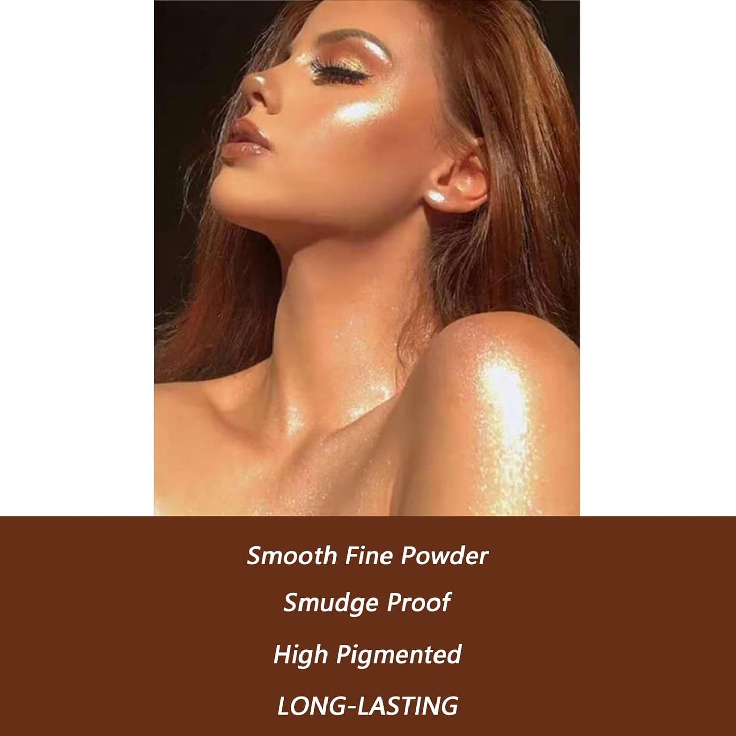 Face Highlighter Luminizers Highlighter powder Translucent Setting Powder High Definition Powder for All Skin Types and Skin Tones(N02)