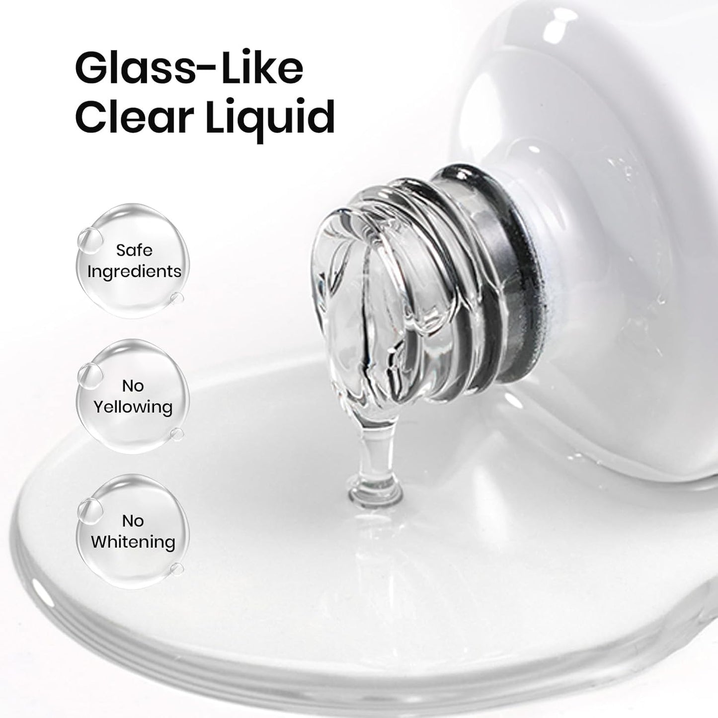 Beetles 15ml Gel Base and Top Coat Set HEMA Free, TPO Free Top Coat Gel Nail Polish & Base Clear Glossy Long Lasting No Wipe Soak Off Upgraded Safe Low-Sensitivity, No More Damaged Gifts for Women