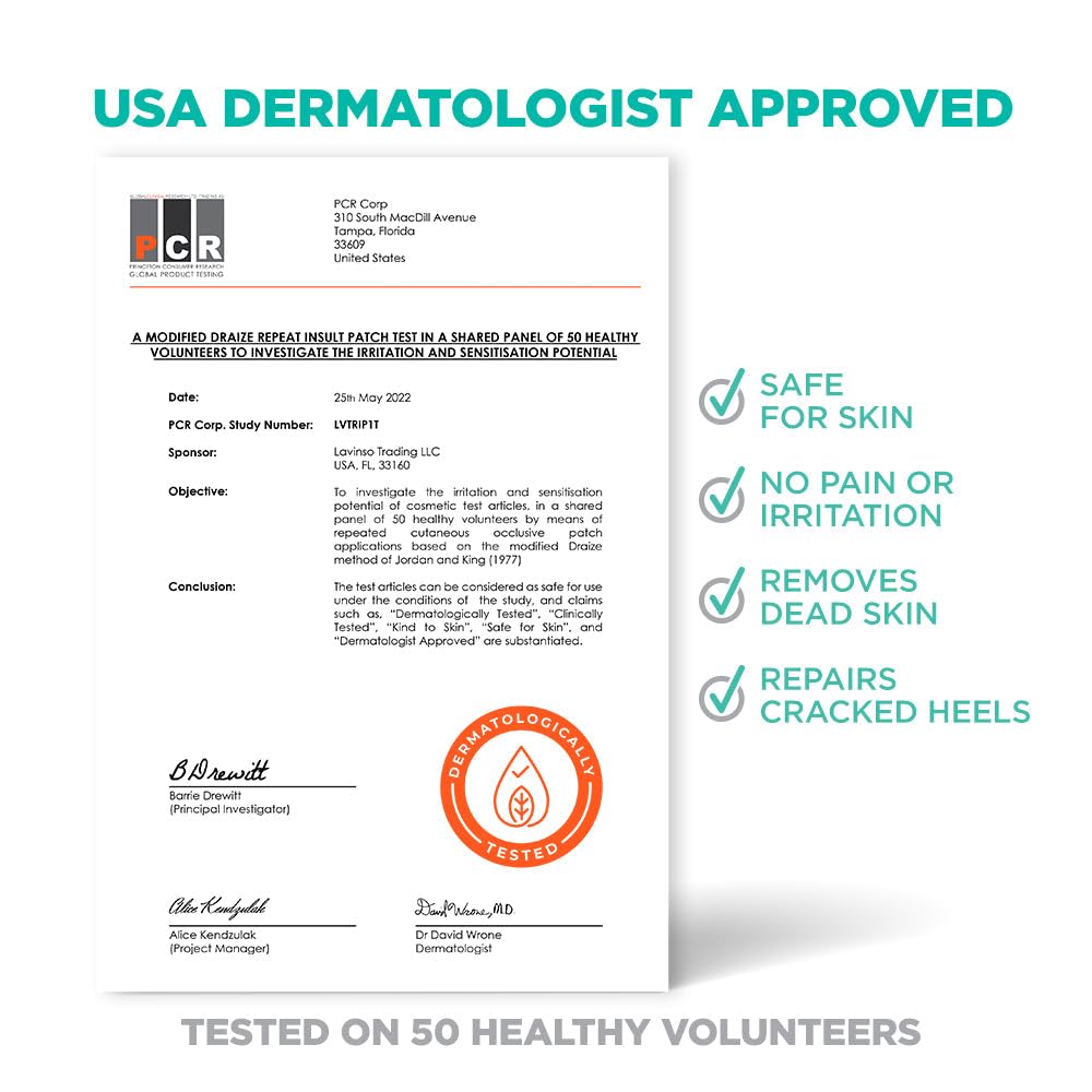 Lavinso Foot Peel Mask for Dry Cracked Feet – 2 Pack Peeling Mask Removes Dead Skin and Calluses - Exfoliating for Soft Baby Feet, Original Scent