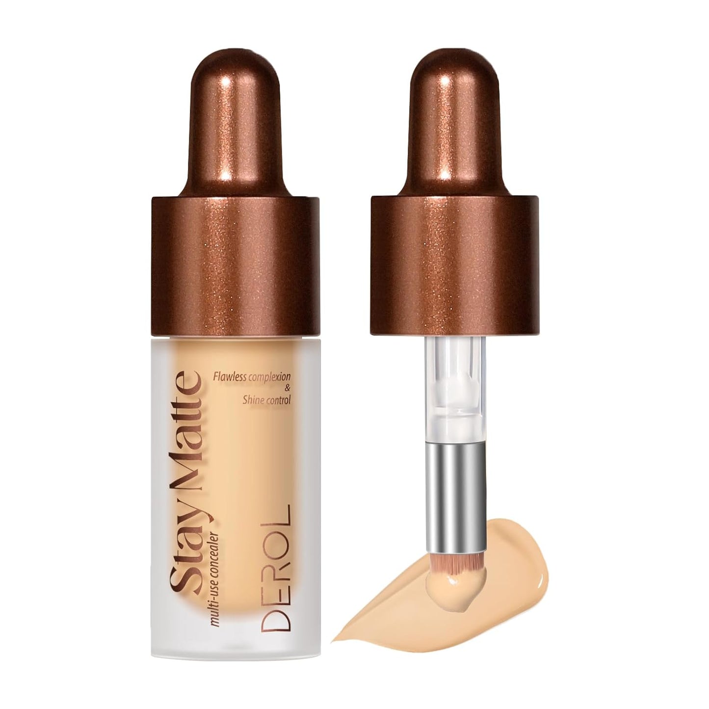 Foundation Makeup,Soft Beige Full Coverage Foundation Makeup（Built-in brush）Vegan & Cruelty-Free-Oil Control Flawless Concealer Cover Facial,Natural Blemish Face Makeup(04#)