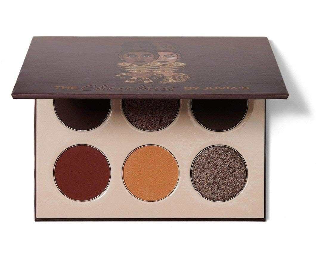 Juvia's Place Palette The Chocolates - Tan, Auburn, Shades of 6, Rich Dark Chocolate Palette, Professional Eye Makeup, Pigmented Palette, Makeup Palette for Eye Color & Shine