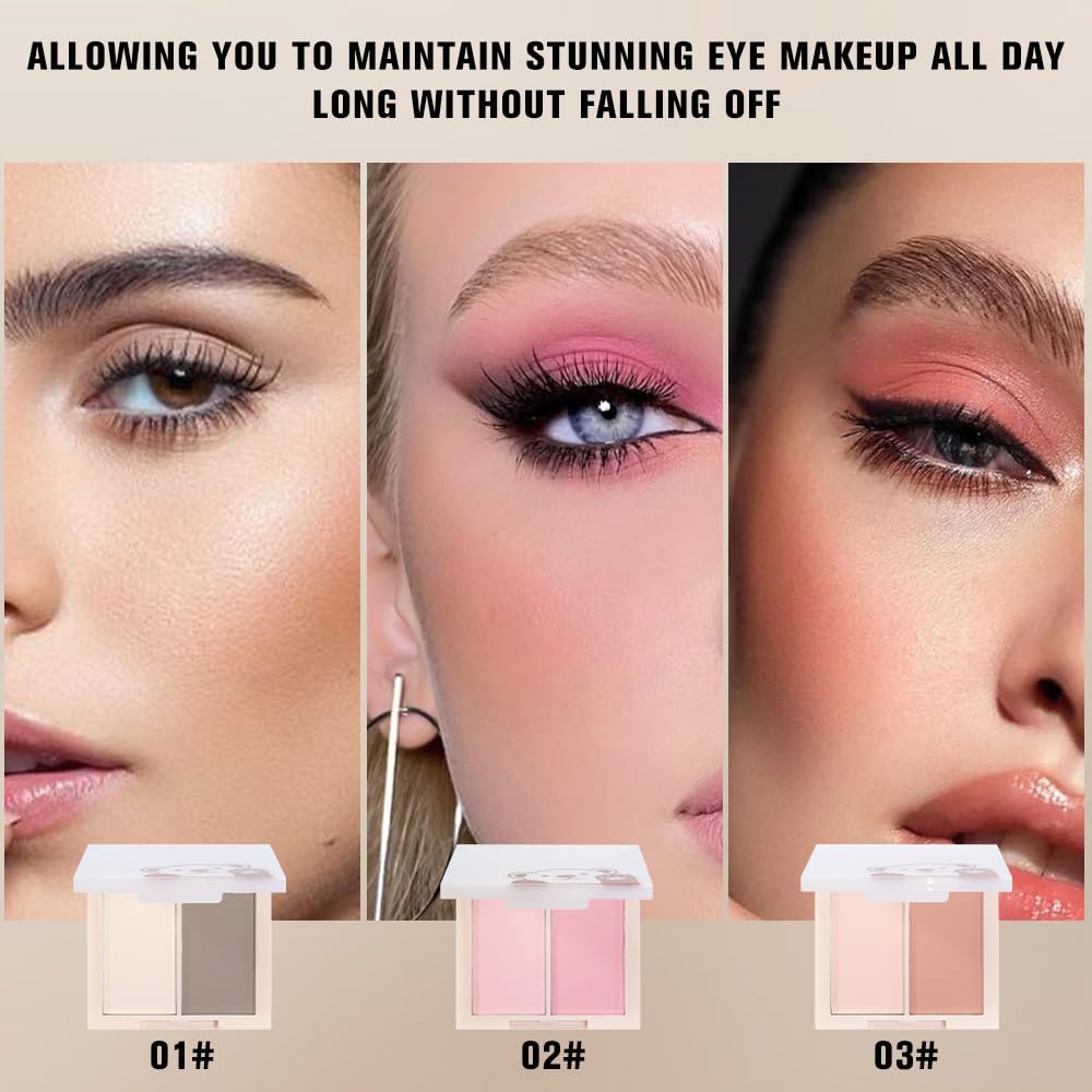 AMY'S DIARY Neutral Nude Eyeshadow Palette Makeup, 2 Colors Velvety Matte Finish, Cool-Toned Nude Taupe Eye Shadows, Natural Everyday to Eye Makeup Looks, for Brown Eyes Long Lasting Naturing-Looking