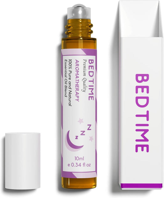 Benatu Bedtime Essential Oil Roll On Blend (with Tangerine, Lavender, Marjoram Oil)- Travel Size Relaxing Roller for Body Topical Massage, Natural Scent Aromatherapy Gift for Women & Men 10ml