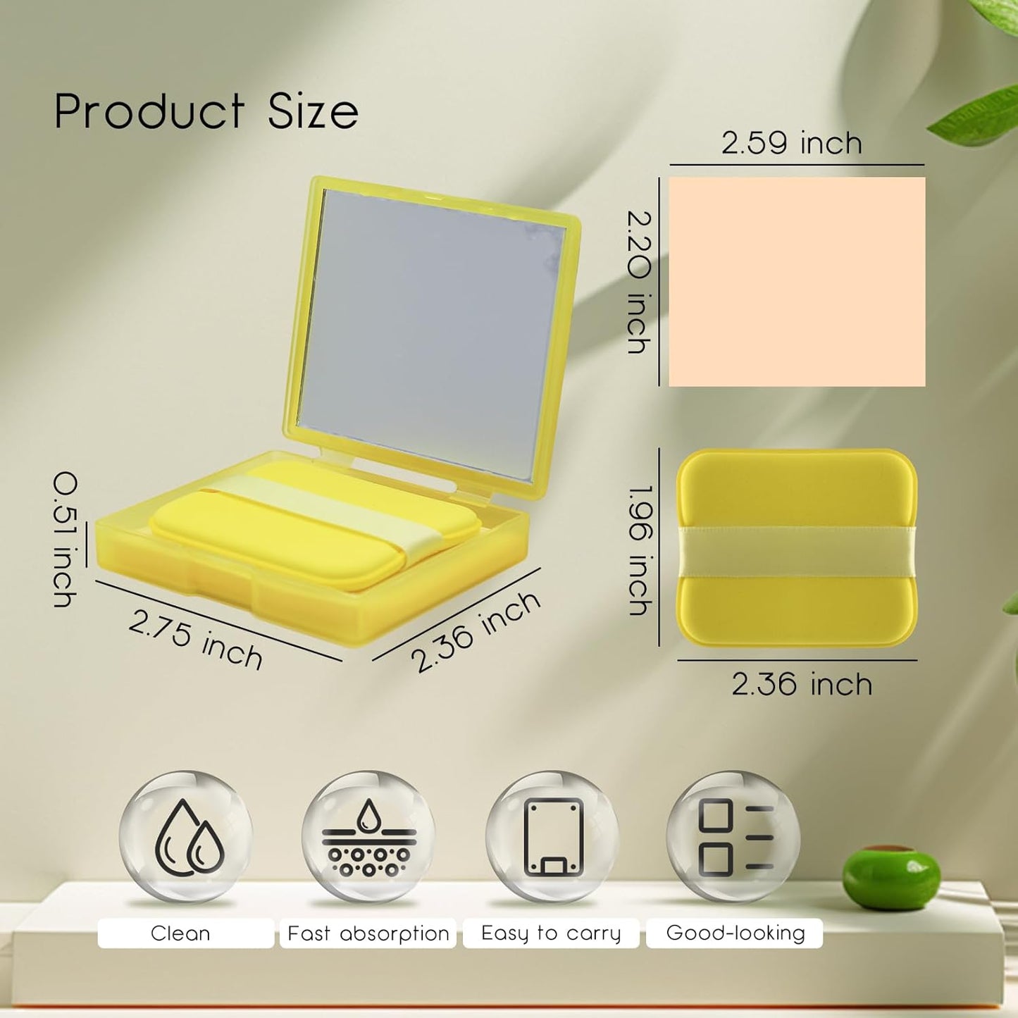 200 Oil Blotting Sheets for Face, Portable Oil Control Film with Mirror & Puff Not Destroy Base Makeup Face Oil Absorbing Sheets for Women & Men, Face Oil Control On The Go (Green Tea, 200)