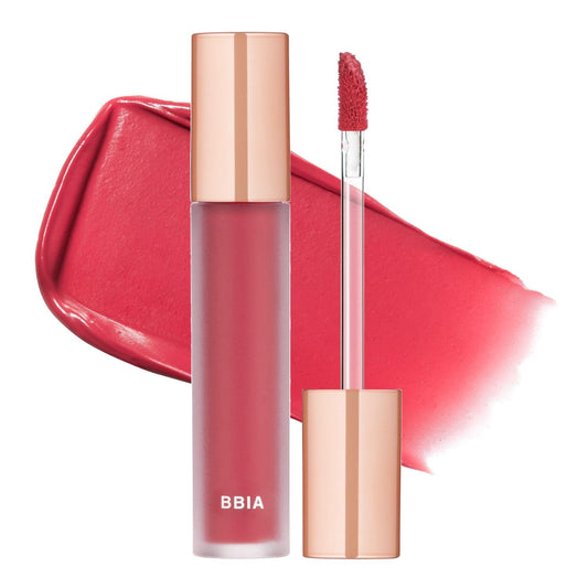 BBIA Last Velvet Tint - Soft & Creamy Matte Finish Lip Stain, Blur Effect with Velvety Texture, Long-Lasting, High Pigment, Lightweight, Non-Drying, Vegan, Korean Lip Makeup (V18 MORE CHEERFUL)