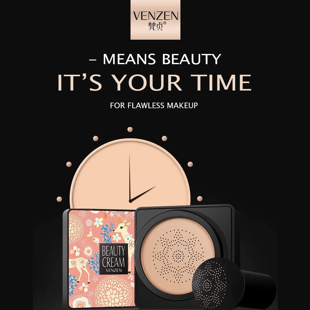 VENZEN Beauty Cream Clear Cover Natural Make Up Nourish Moisturizes Protection Professional Skin Care 2 Colors 20g (#02 Ivory)