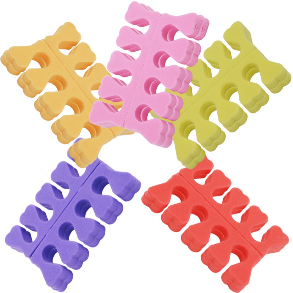 KADS 5pair/set Foam Nail Toe Separator 5 Colors Nail Art Tools