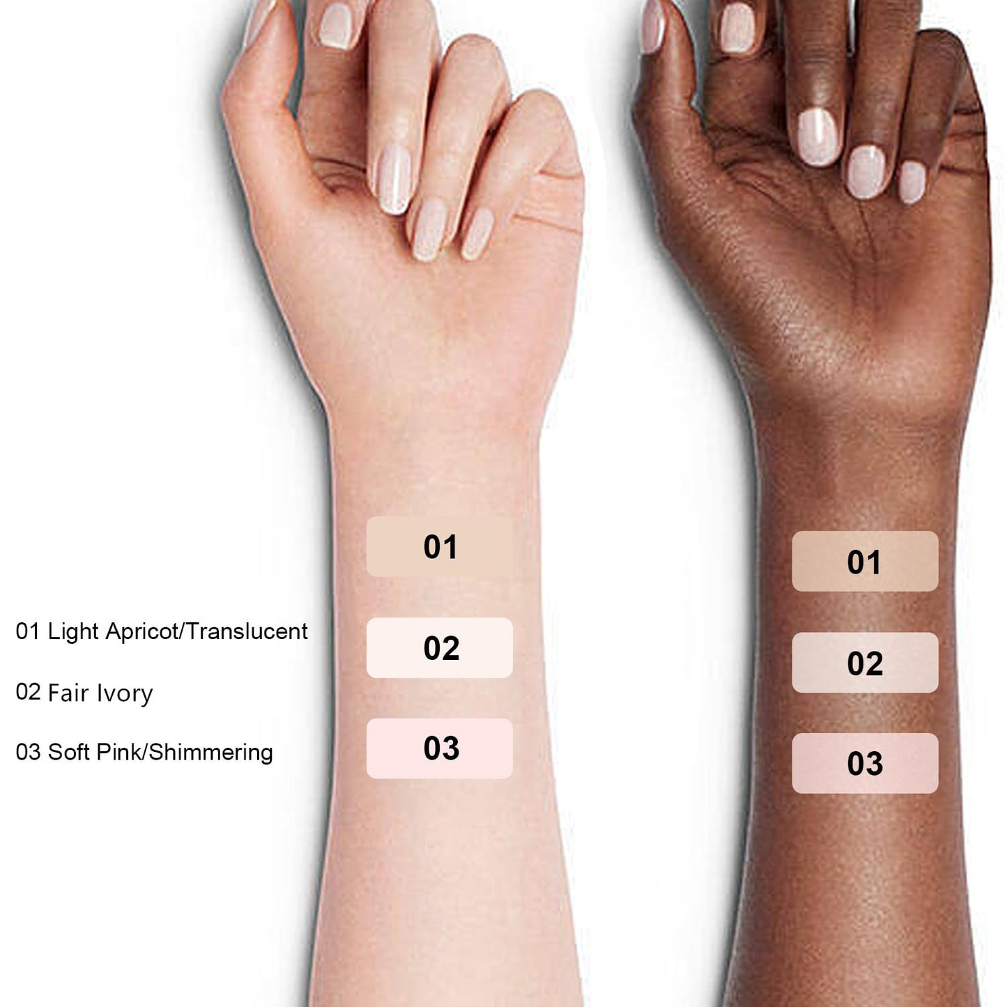 Setting Powder Lightweight Loose Powder Finishing Powder Long-Lasting Face Powder Waterproof with Soft Mushroom Powder Puff & Mirror, Shimmery Finish (Soft Pink/Shimmering)-2 Boxes