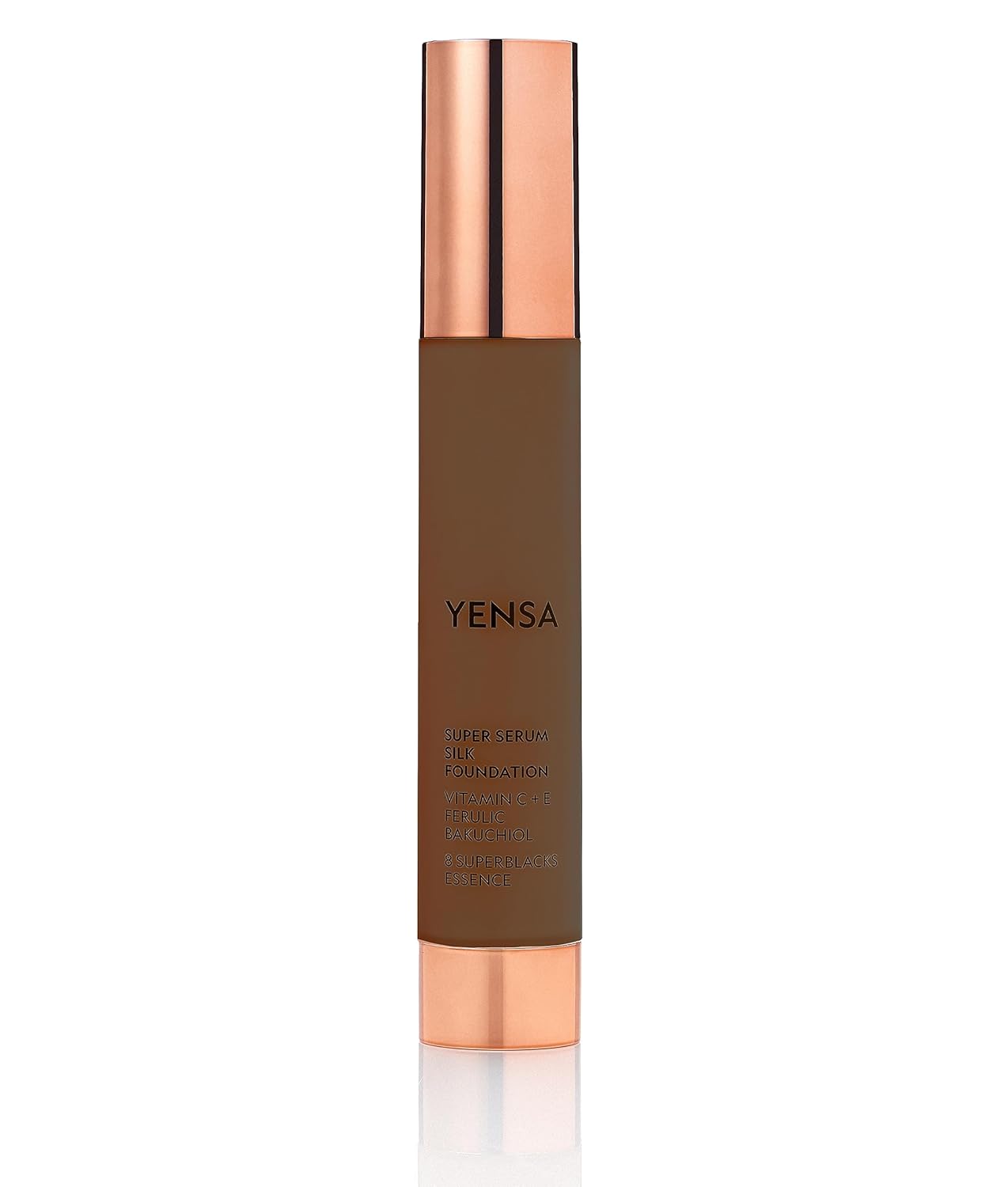 YENSA Super Silk Foundation - Full Coverage, Age-defying complex of Vitamin C, E, Ferulic, and Bakuchiol Oil (Deep 3) 1.0 fl oz