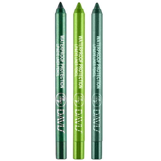 3 Colorful Eyeliner Pen Set, Eye Shadow Pencil, Pearl Eyeliner Kit Metallic Glitter Colored Eye liner for Women Eye&Lip Liner Professional Waterproof Eye Makeup (3PCS A)