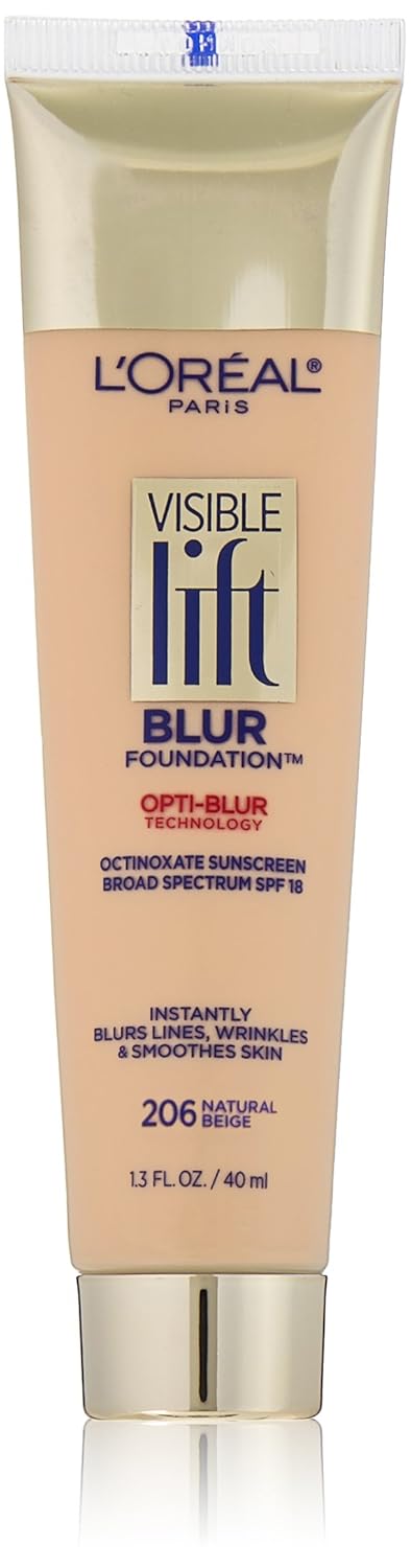 L'Oréal Paris Visible Lift Blur Foundation, Natural Beige, 1.3 fl. oz.
