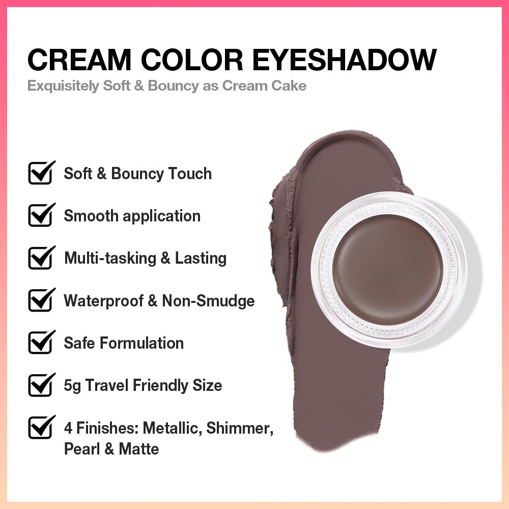 Single Cream Chocolate Matte Eyeshadow Palette Makeup, Natural Single Mini Instant Holographic Eyeshadow For Women, Sombras Crema Para Ojos, Talc, Paraben & Cruelty Free, 720