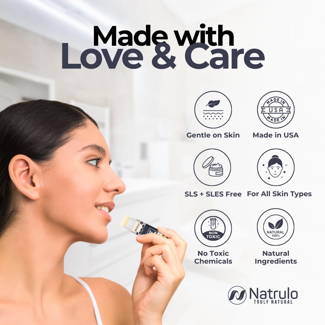 Beef Tallow Lip Balm – Natural Tallow Beeswax Chapstick – Hydrating Moisturizer Grass Fed Beef Tallow Balm Lip Care – Soothes Chapped Dry Sensitive Lips – Long Lasting Vitamin Rich USA-Made 2Pk Lemon