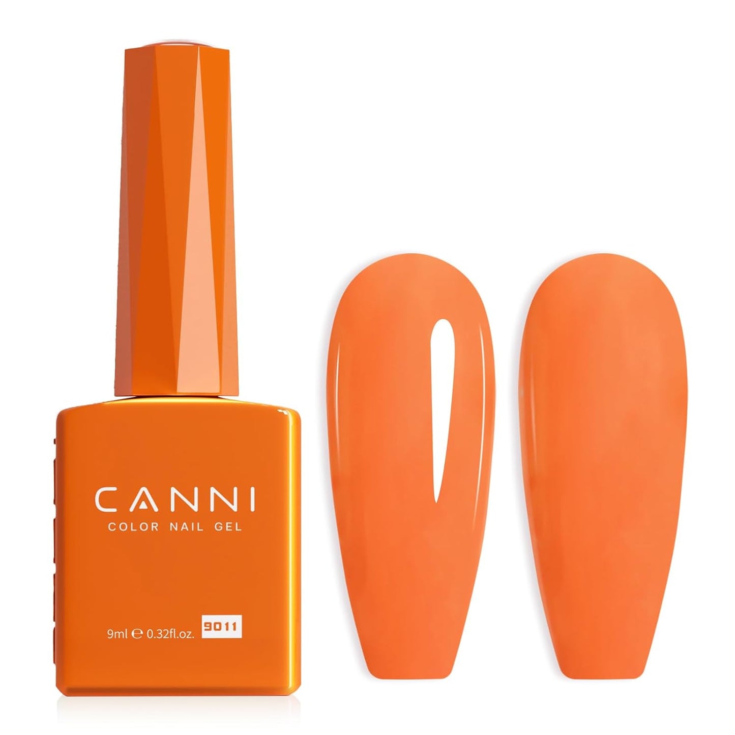 CANNI Orange Gel Nail Polish – 1pcs Bright & Light Orange UV/LED Soak Off Gel, High Gloss Color for DIY Manicure, French Nails & Salon Use