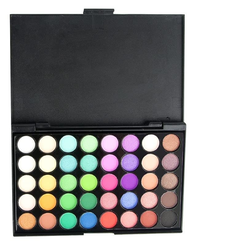40 color Highly Pigmented Eye Makeup Palette, Matte Shimmer Metallic Eyeshadow Pallet Long Lasting Blendable Natural Colors Make Up Eye Shadows Cosmetics Gift Kit (E02)