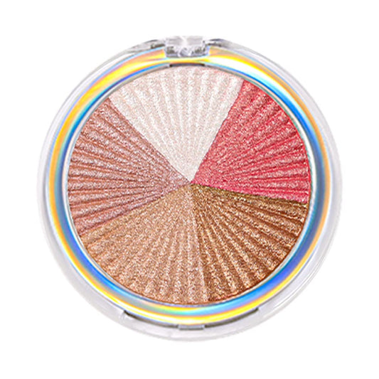 evpct Shimmer Highlighter Highlight Makeup Contour Palette iluminadores de maquillaje, 5 Colors Highlighter+Makeup White Shimmer Blush Bronzer and Makeup Highlighter Powder Palette Illuminators B02