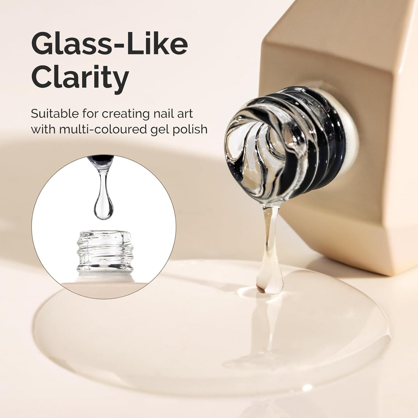 MelodySusie 15ML No Wipe Matte Gel Top Coat - Long Lasting Top Gel for Clear Nail Gel and Acrylic Nails - Gift for Women Ideal for Home DIY and Nail Salon