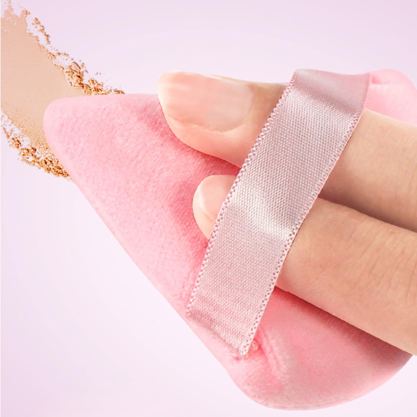 24 Pieces Powder Puff, Triangle Makeup Puff Cotton Powder Face Washable Body Powder Puff for Loose Powder Body Cosmetic Foundation Sponge Makeup Tool (12DP12LP)