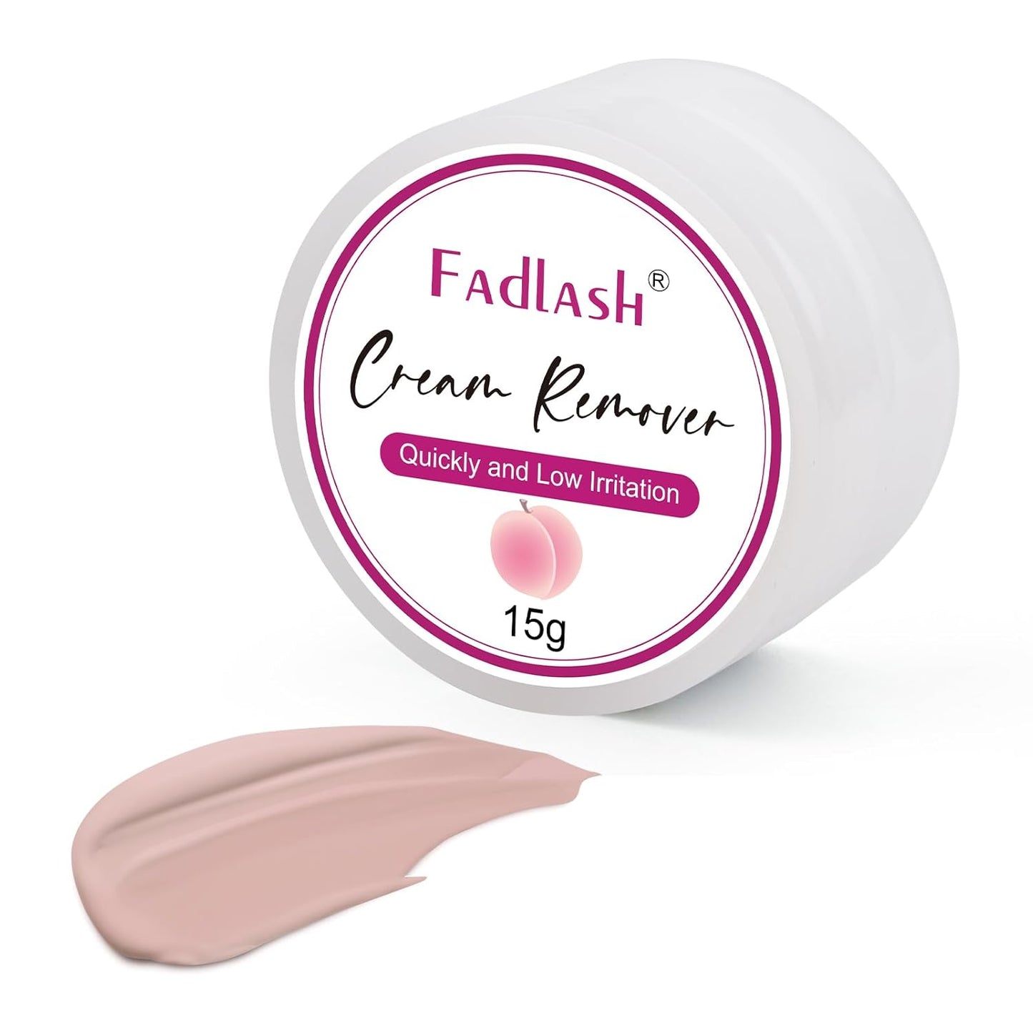 Lash Extension Remover 15g Cream Eyelash Extension Remover Quickly and Low Irritation Lash Remover for Lash Extensions Sensitive Skin Eyelash Glue Remover for Salon Lash Glue Remover by FADLASH(Peach)