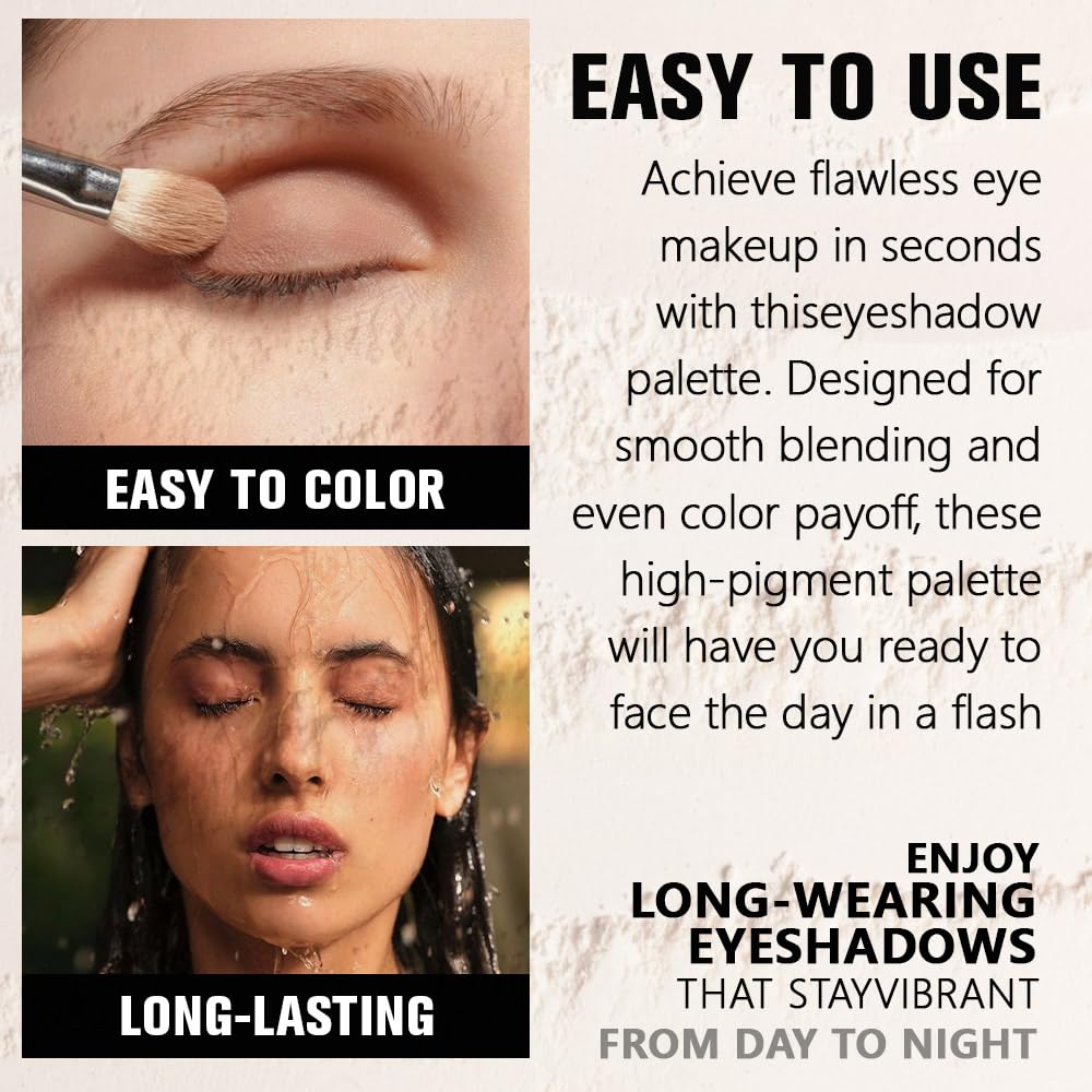 Single Glitter Shimmer Sparkle Eye shadow Palette Makeup, Champagne Shimmer Eyeshadow for Women, Pigmented Waterproof Sombras Para Ojos, Vegan, Talc, Paraben & Cruelty Free, 24