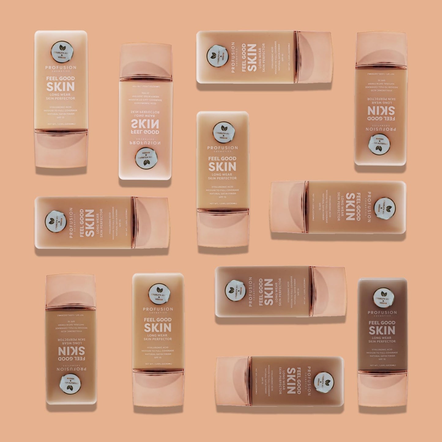 Profusion Cosmetics Lightweight Liquid Foundation for a Flawless and Elegant Radiance, Breathable Makeup for Improves Uneven Skin Tone, Cruelty-Free - Light 3