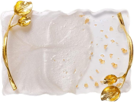 2023 Retro Nail Art Palette, Nail Painting Mixed Color Palette with Leaves Handle, Nail Holder Gel Color Makeup Display Board Pallet (White)