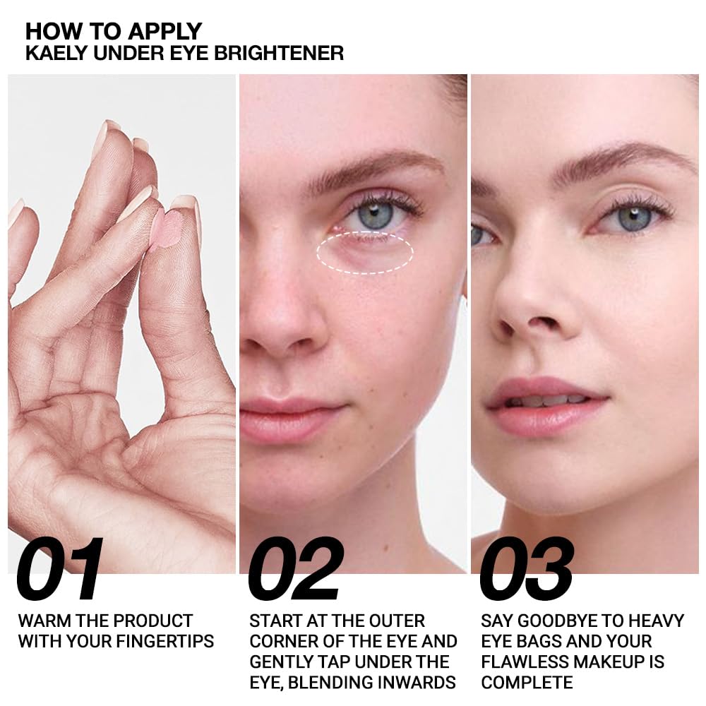 evpct 2Pcs under Eye Brightener, Nourishing Luminous under Eye Concealer Color Corrector for Dark Circles, Waterproof Naturactor Concealer Pot make up for Eye Ring corrector de ojeras, 01# Light Rose