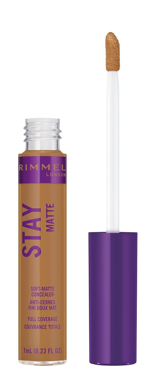 Rimmel London Stay Matte - 512 Amber - Concealer, 24-Hour Wear, Shine Control, Fights Free Radicals, 0.23oz
