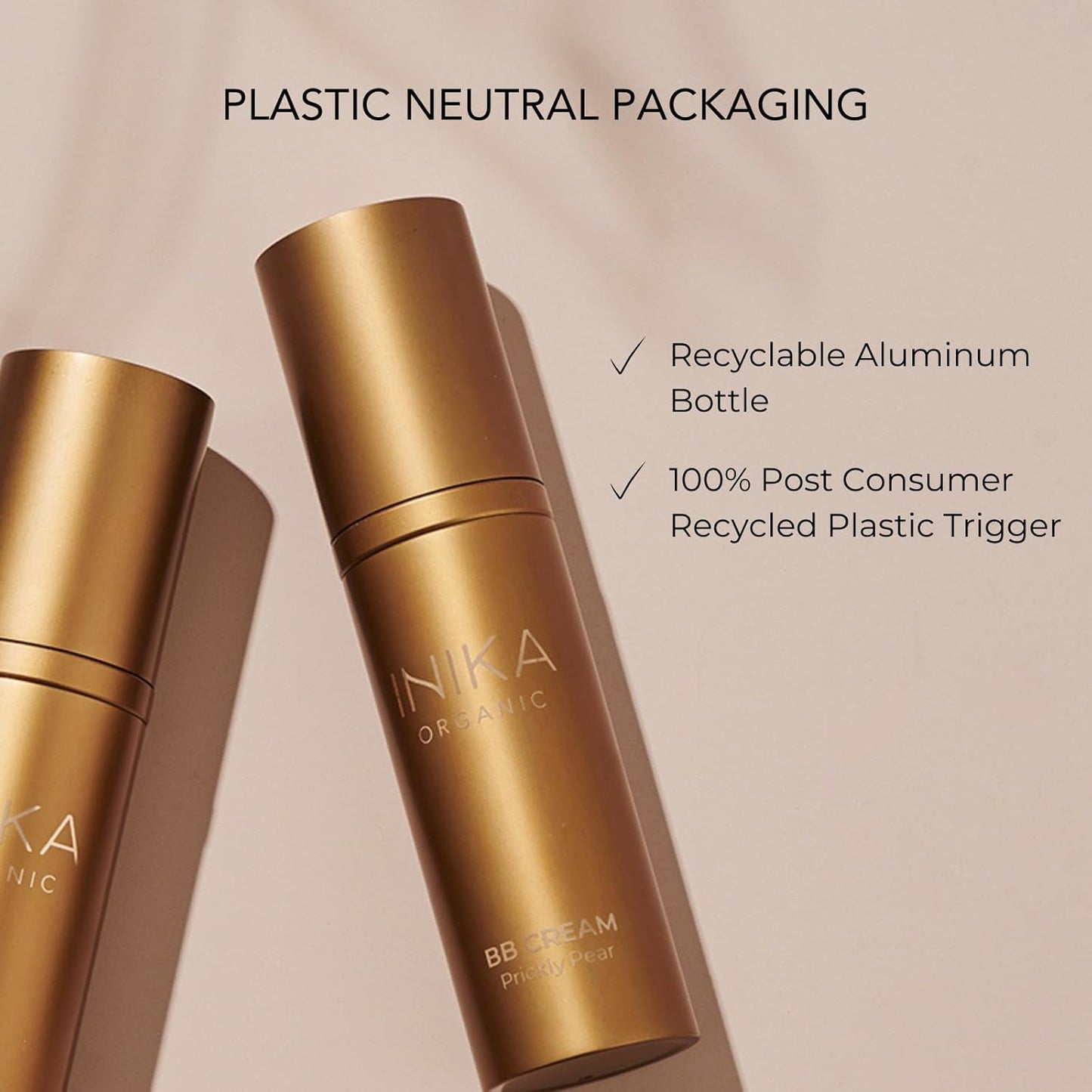 INIKA Organic BB Cream Foundation - Vegan Makeup with Hydrating Prickly Pear, Jojoba, and Pomegranate Seed Oil - Lightweight, Radiant BB Glow for Balanced Skin Tone, Nude 1 fl oz