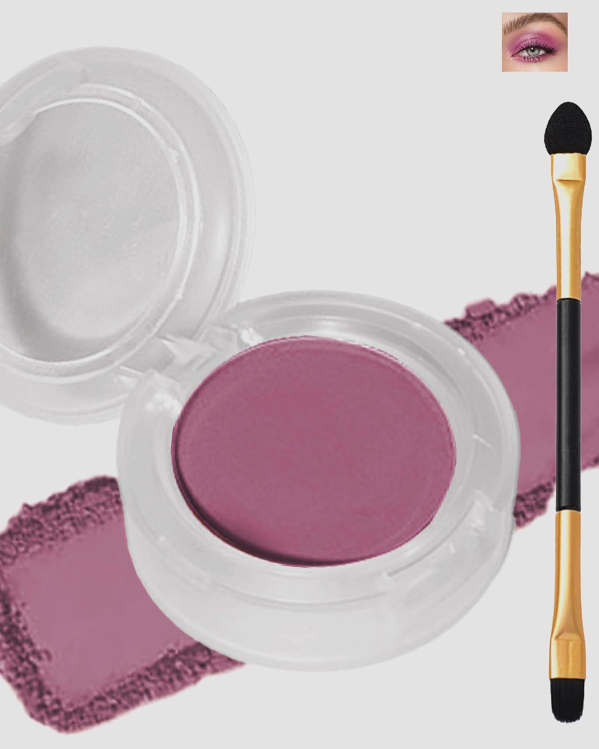 Single Matte Eyeshadow, Mauve Taupe Matte Eye Shadow Powder Palette Makeup, High Pigment Waterproof Nude Multiuse Pressed Eye Shadows Powder with Smooth Lightweight,Blendable for Daily Eye Look-05