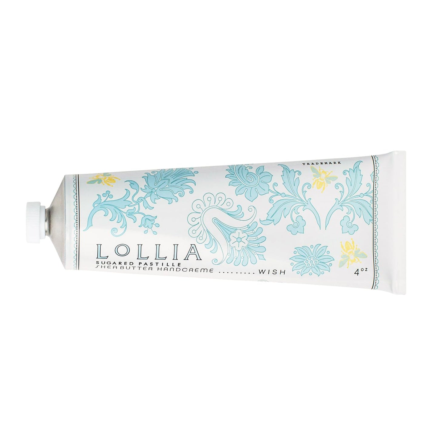 LOLLIA Handcreme, 4 oz Wish Scented Hand Cream for Women, Moisturizing Hand Lotion for Dry Hands, Shea Butter & Cocoa Butter, Quick Absorbing Lotion