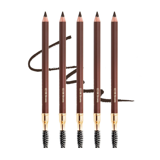 Bodermincer Eyebrow Pencil Longlasting Waterproof Durable Automaric Liner Eyebrow 5 Colors to Choose (5pcs, 2# Dark Brown)