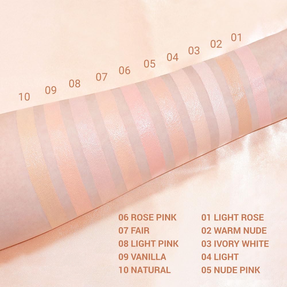 evpct 2Pcs under Eye Brightener, Nourishing Luminous under Eye Concealer Color Corrector for Dark Circles, Waterproof Naturactor Concealer Pot make up for face Eye Ring corrector de ojeras,09# Vanilla