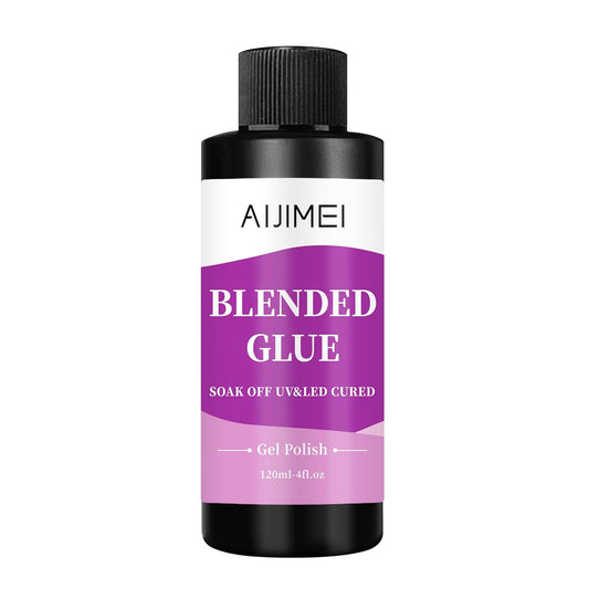 AIJIMEI 4fl.oz Clear Nail Blending Glue, Nail Polish Thinner Glue for Blending, diluting, Mixing Glitter Powder Mixer Gel Polish Dilution Color Sequins MixingGlue 120ml for Nail Designer