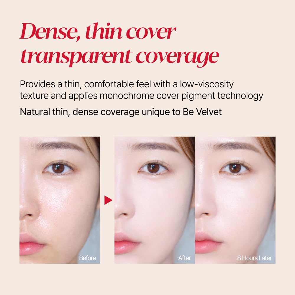 Espoir Be Velvet Fluid Foundation #21 Ivory 1.05oz | Luxurious Velvet Finish | Thin, Dense Coverage Matte Foundation | Long-Lasting Hydrated Radiance Liquid Foundation | Korean makeup Foundation