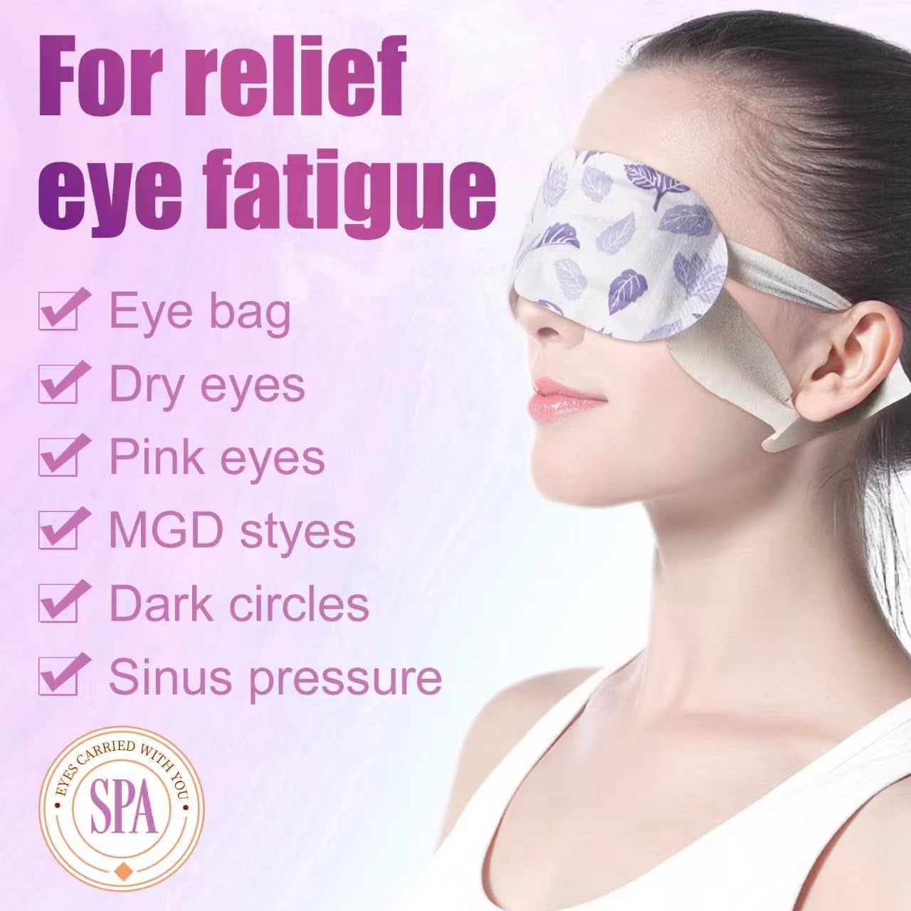18 Packs Steam Eye Mask for Dry Eyes Eye Self Heating Masks Cornea Care Rest Disposable SPA Warm Eye Compress Sleep Mask for Reduce Eye Fatigue-Unscented