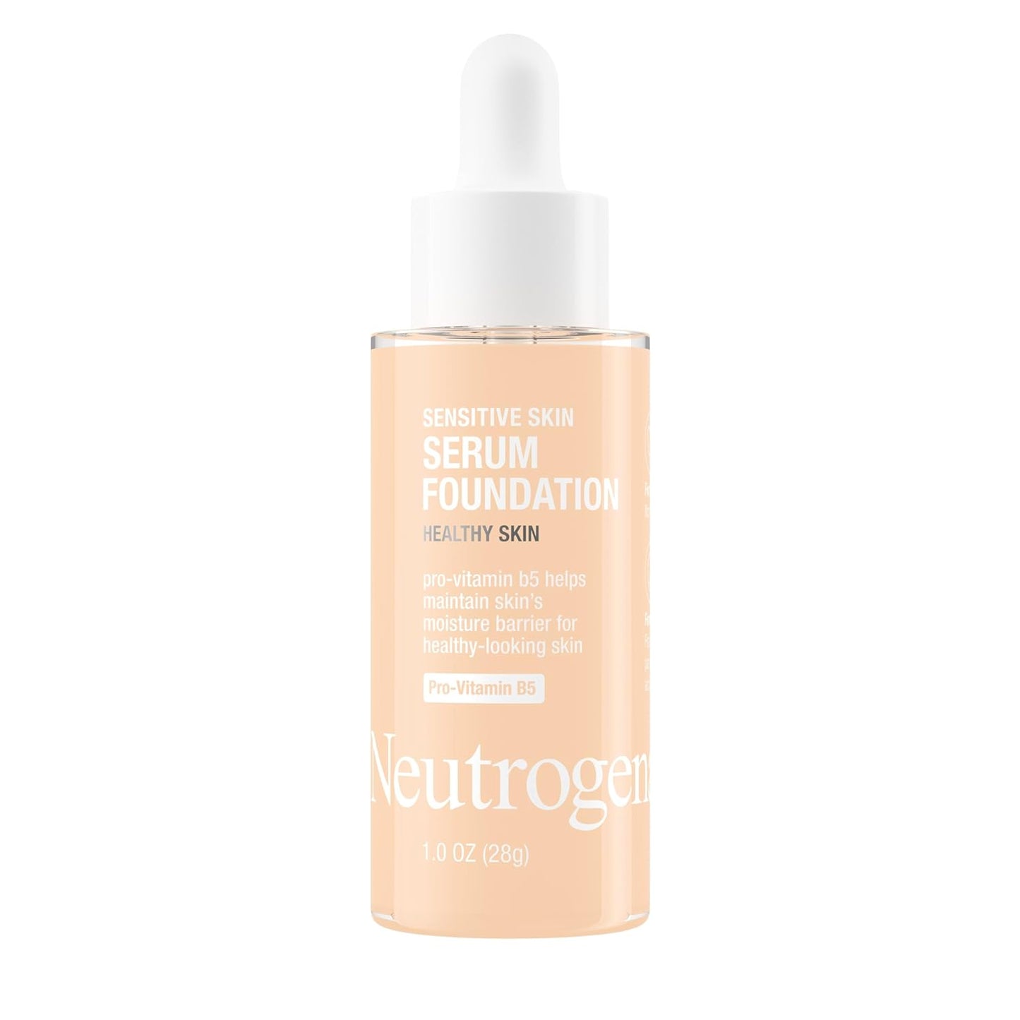 Neutrogena Healthy Skin Sensitive Skin Serum Foundation with Pro-Vitamin B5, Color Correcting & Pore Minimizing Liquid Foundation & Face Serum, Buildable Coverage, Light 01, 1 oz