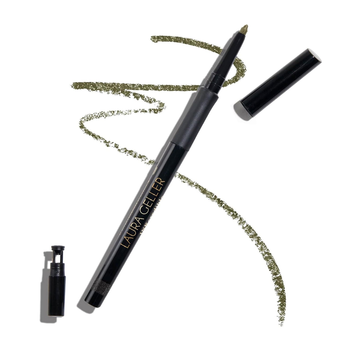 LAURA GELLER NEW YORK INKcredible Gel Eyeliner - Olive My Love - Waterproof Smudge-proof Eyeliner Pencil - Built in Sharpener