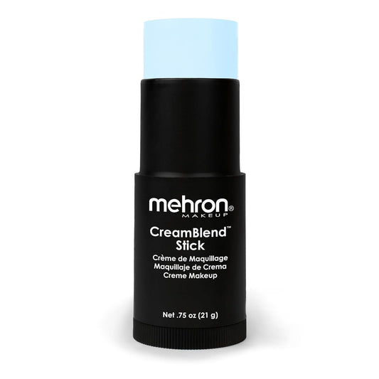 Mehron Makeup CreamBlend Stick | Face Paint, Body Paint, & Foundation Cream Makeup | Body Paint Stick .75 oz (21 g) (Pastel Blue)