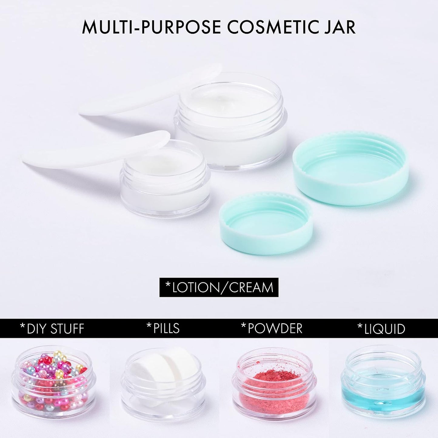 40Pcs 10 Gram Plastic Cosmetic Containers with Lids for Lotion, Creams, Toners, Lip Balms, Makeup Samples Jars BPA free (10g-40pcs, green)