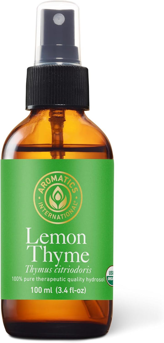 Aromatics International Lemon Thyme Hydrosol 100ml | Citrus-Herbal Aromatic Spray for Home Use